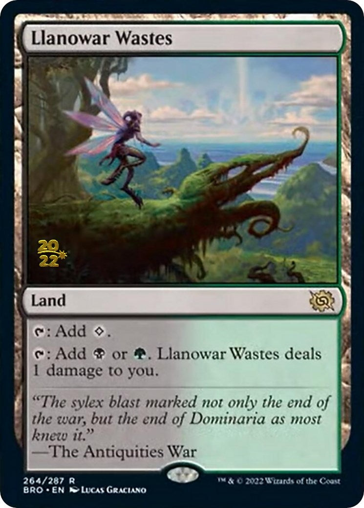 Llanowar Wastes [The Brothers' War: Prerelease Promos] | Dumpster Cat Games