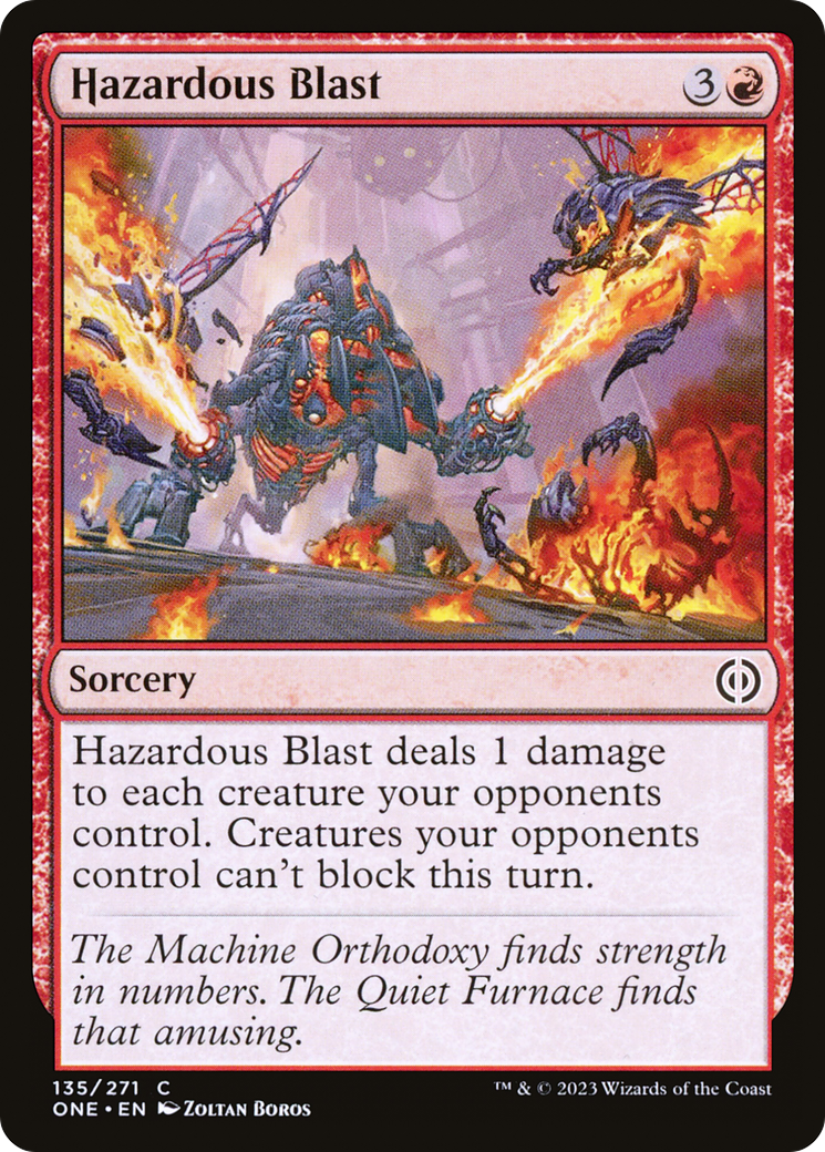 Hazardous Blast [Phyrexia: All Will Be One] | Dumpster Cat Games