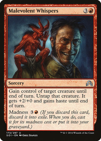 Malevolent Whispers [Shadows over Innistrad] | Dumpster Cat Games
