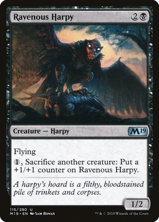 Ravenous Harpy [Core Set 2019] | Dumpster Cat Games