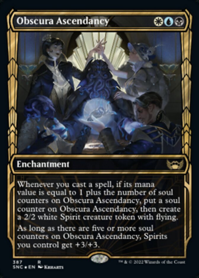 Obscura Ascendancy (Showcase Golden Age Gilded Foil) [Streets of New Capenna] | Dumpster Cat Games