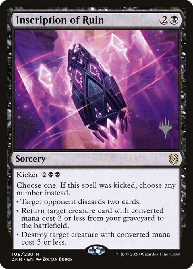 Inscription of Ruin (Promo Pack) [Zendikar Rising Promos] | Dumpster Cat Games