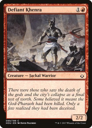 Defiant Khenra [Hour of Devastation] | Dumpster Cat Games