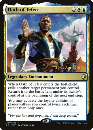 Oath of Teferi [Dominaria Promos] | Dumpster Cat Games