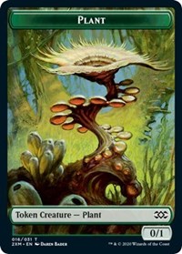 Plant // Saproling Double-sided Token [Double Masters Tokens] | Dumpster Cat Games