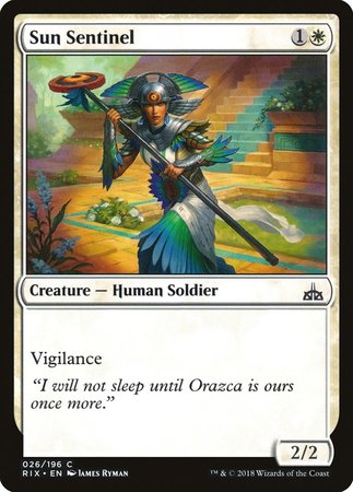 Sun Sentinel [Rivals of Ixalan] | Dumpster Cat Games