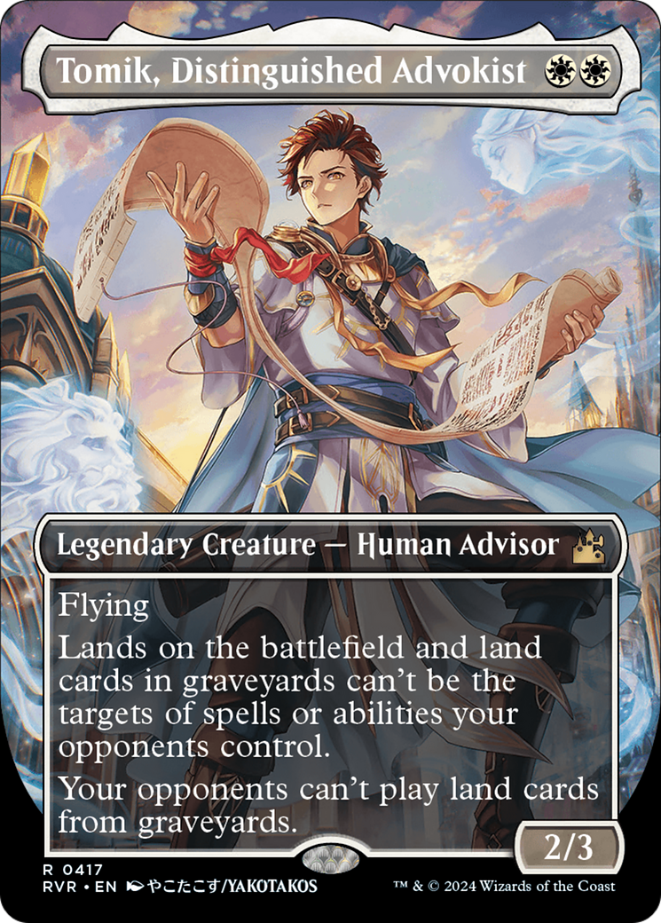 Tomik, Distinguished Advokist (Anime Borderless) [Ravnica Remastered] | Dumpster Cat Games