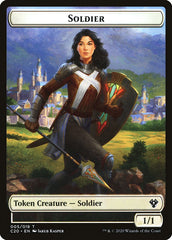Human Soldier (005) // Drake Double-sided Token [Commander 2020 Tokens] | Dumpster Cat Games