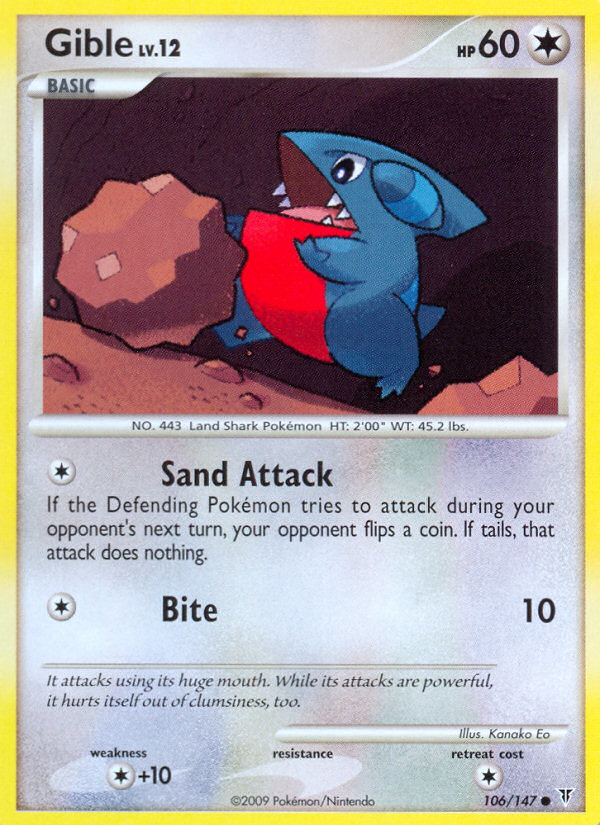 Gible (106/147) [Platinum: Supreme Victors] | Dumpster Cat Games