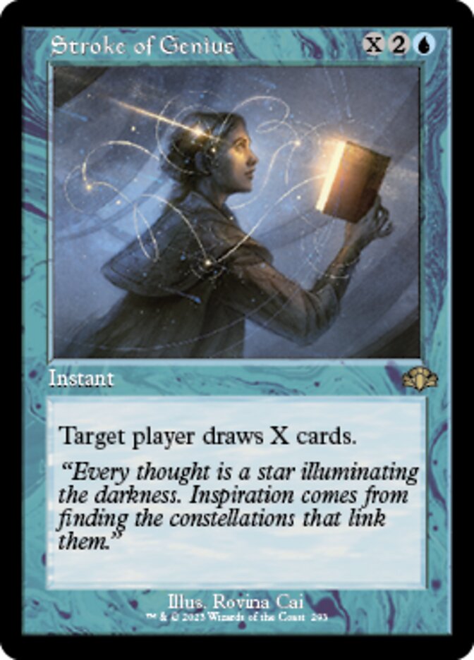 Stroke of Genius (Retro) [Dominaria Remastered] | Dumpster Cat Games