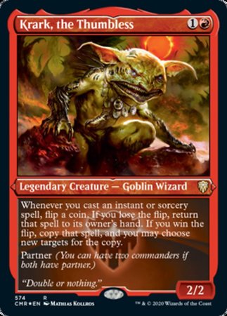 Krark, the Thumbless (Foil Etched) [Commander Legends] | Dumpster Cat Games
