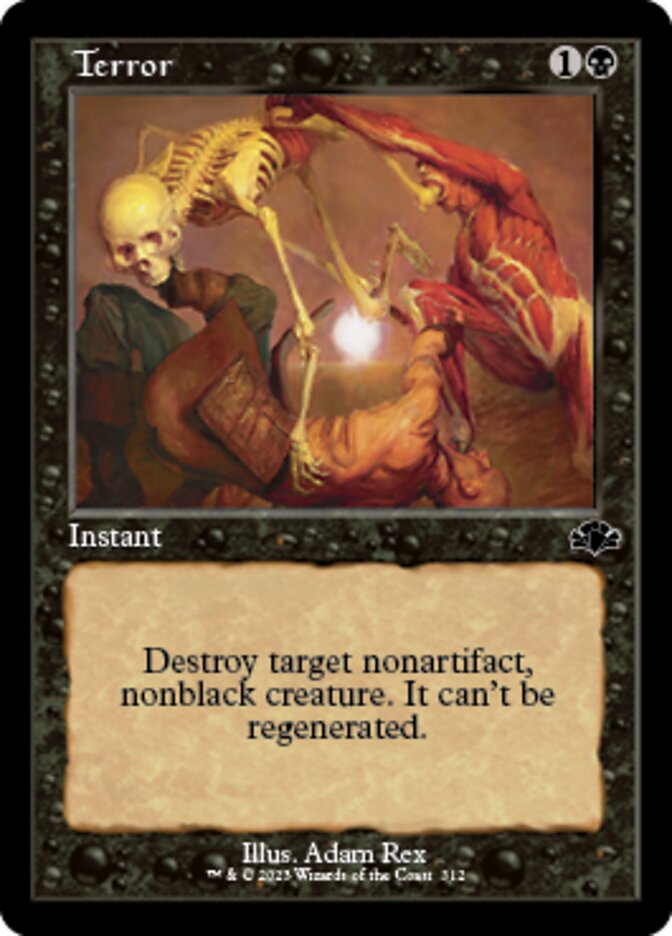 Terror (Retro) [Dominaria Remastered] | Dumpster Cat Games