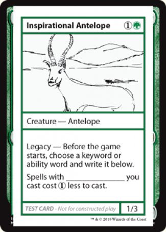 Inspirational Antelope (2021 Edition) [Mystery Booster Playtest Cards] | Dumpster Cat Games