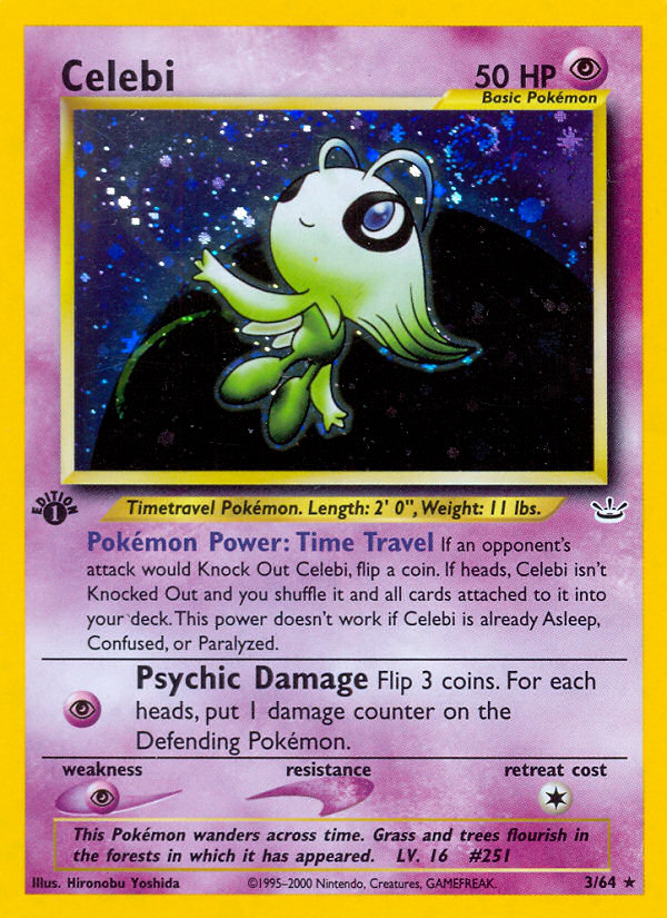 Celebi (3/64) [Neo Revelation 1st Edition] | Dumpster Cat Games