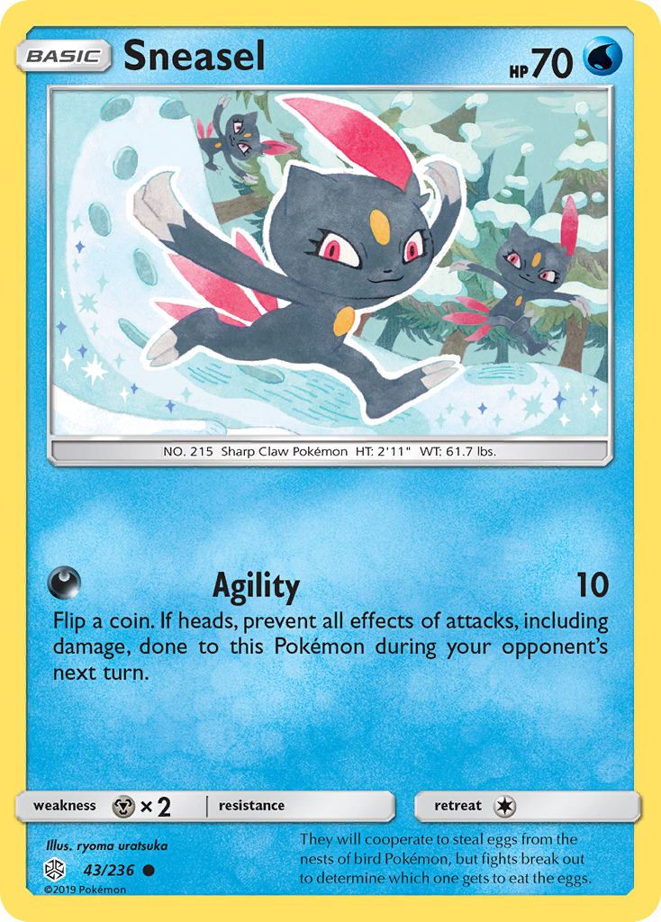 Sneasel (43/236) [Sun & Moon: Cosmic Eclipse] | Dumpster Cat Games