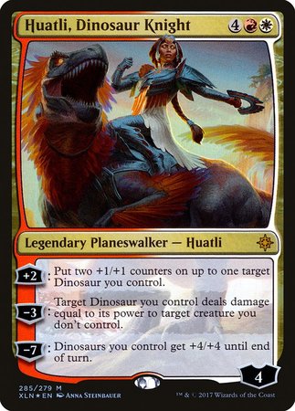 Huatli, Dinosaur Knight [Ixalan] | Dumpster Cat Games