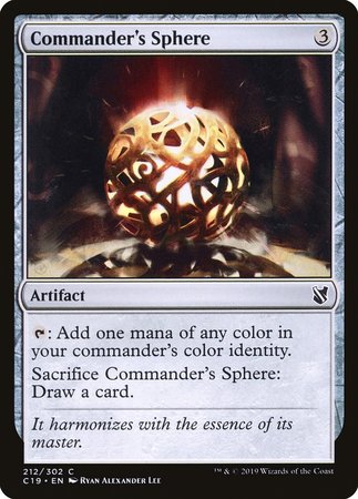 Commander's Sphere [Commander 2019] | Dumpster Cat Games