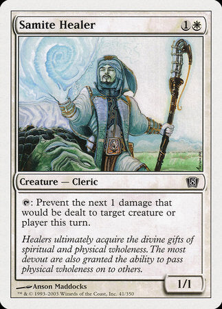 Samite Healer [Eighth Edition] | Dumpster Cat Games