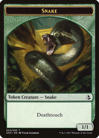 Snake Token [Amonkhet Tokens] | Dumpster Cat Games