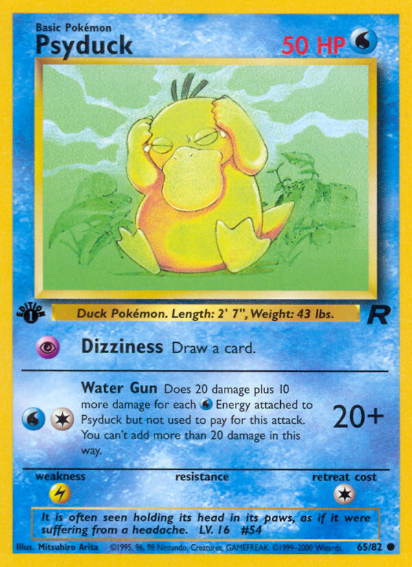 Psyduck (65/82) [Team Rocket 1st Edition] | Dumpster Cat Games