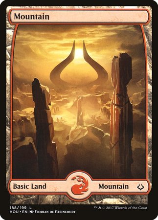 Mountain (188) - Full Art [Hour of Devastation] | Dumpster Cat Games