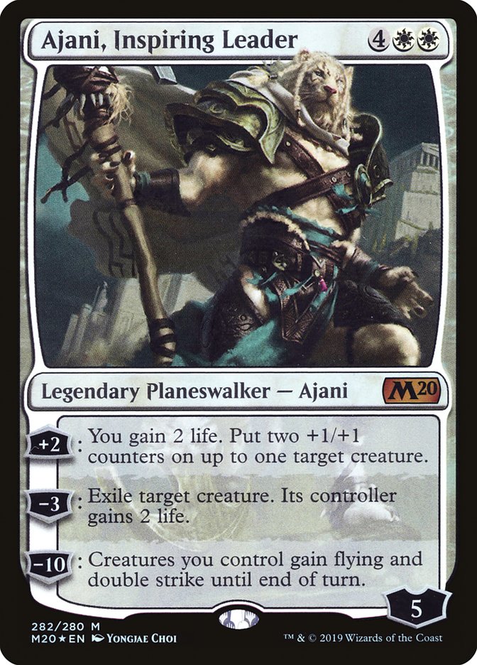 Ajani, Inspiring Leader [Core Set 2020] | Dumpster Cat Games