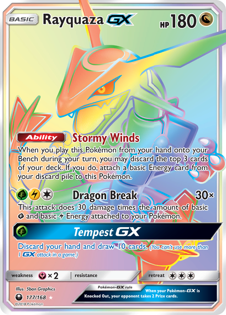 Rayquaza GX (177/168) [Sun & Moon: Celestial Storm] | Dumpster Cat Games