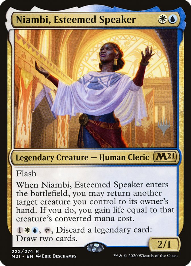 Niambi, Esteemed Speaker (Promo Pack) [Core Set 2021 Promos] | Dumpster Cat Games