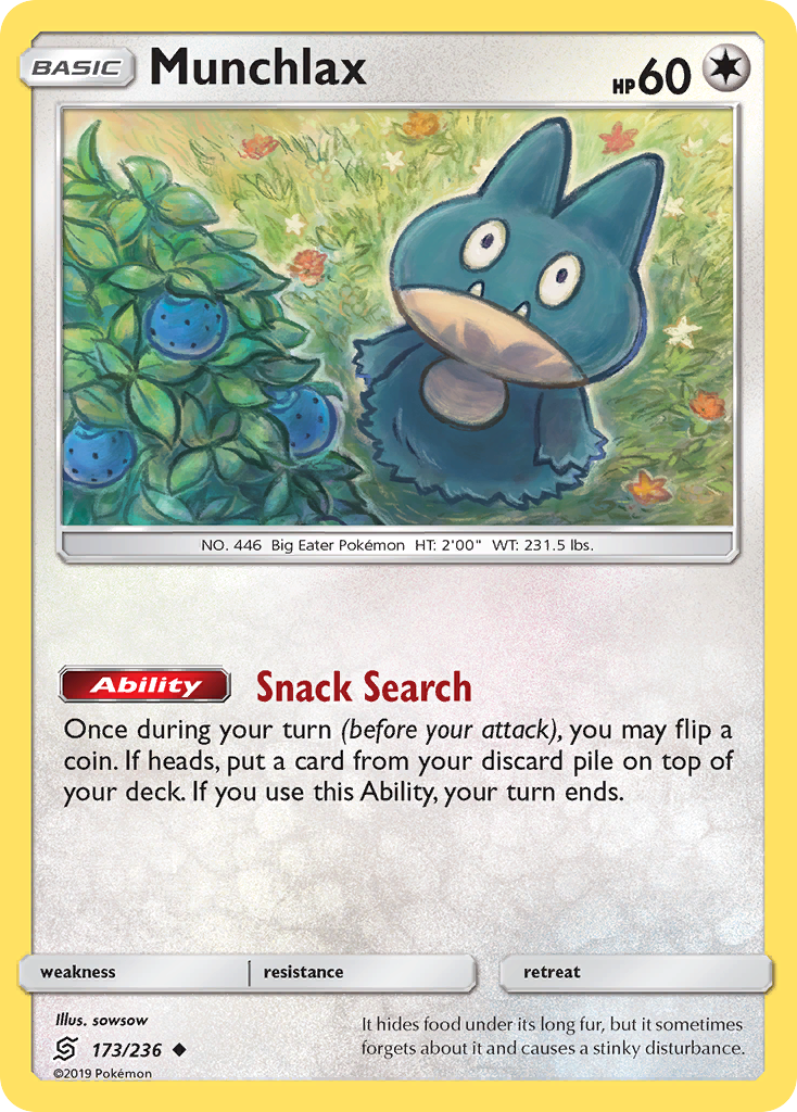 Munchlax (173/236) [Sun & Moon: Unified Minds] | Dumpster Cat Games