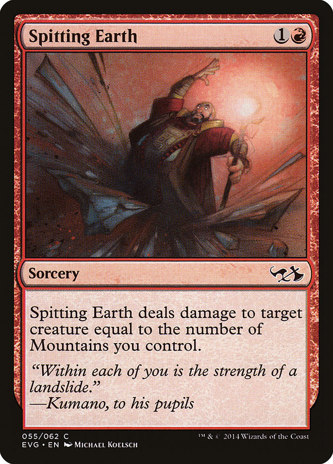 Spitting Earth (Elves vs. Goblins) [Duel Decks Anthology] | Dumpster Cat Games