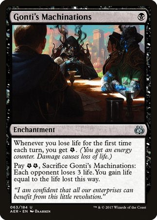 Gonti's Machinations [Aether Revolt] | Dumpster Cat Games