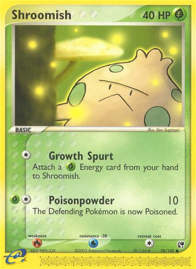Shroomish (78/100) [EX: Sandstorm] | Dumpster Cat Games