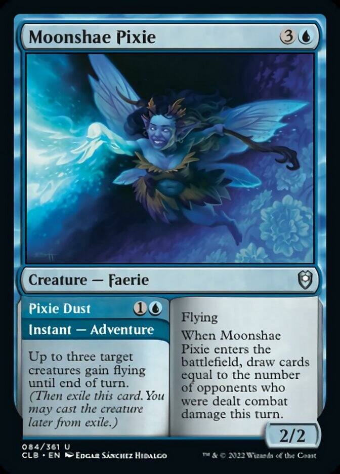Moonshae Pixie // Pixie Dust [Commander Legends: Battle for Baldur's Gate] | Dumpster Cat Games