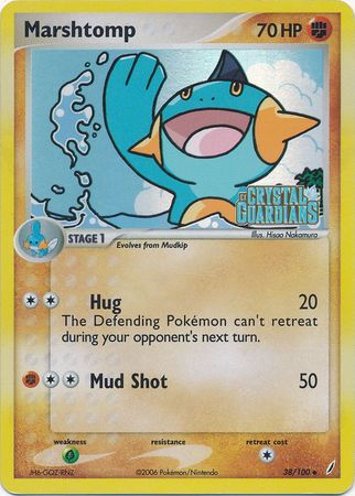 Marshtomp (38/100) (Stamped) [EX: Crystal Guardians] | Dumpster Cat Games