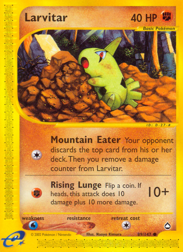 Larvitar (89/147) [Aquapolis] | Dumpster Cat Games