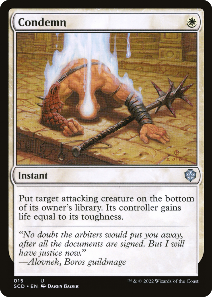 Condemn [Starter Commander Decks] | Dumpster Cat Games