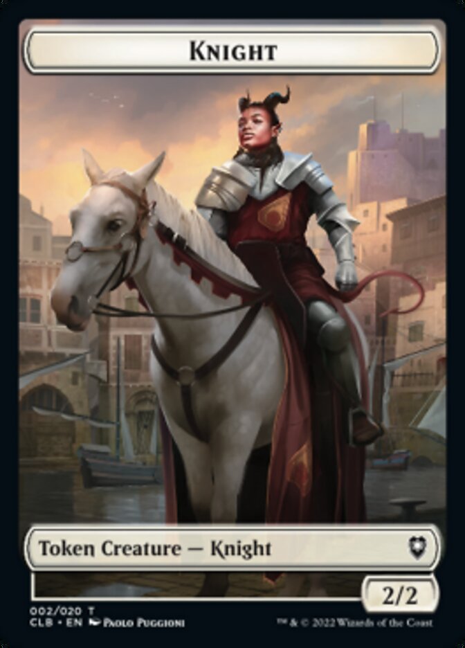Knight Token [Commander Legends: Battle for Baldur's Gate Tokens] | Dumpster Cat Games