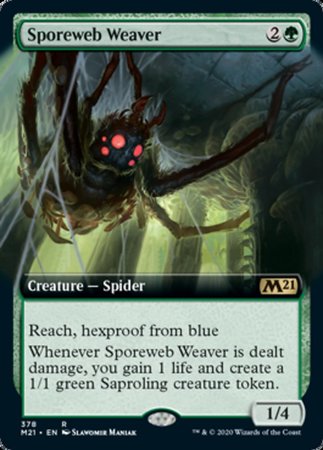 Sporeweb Weaver (Extended Art) [Core Set 2021] | Dumpster Cat Games