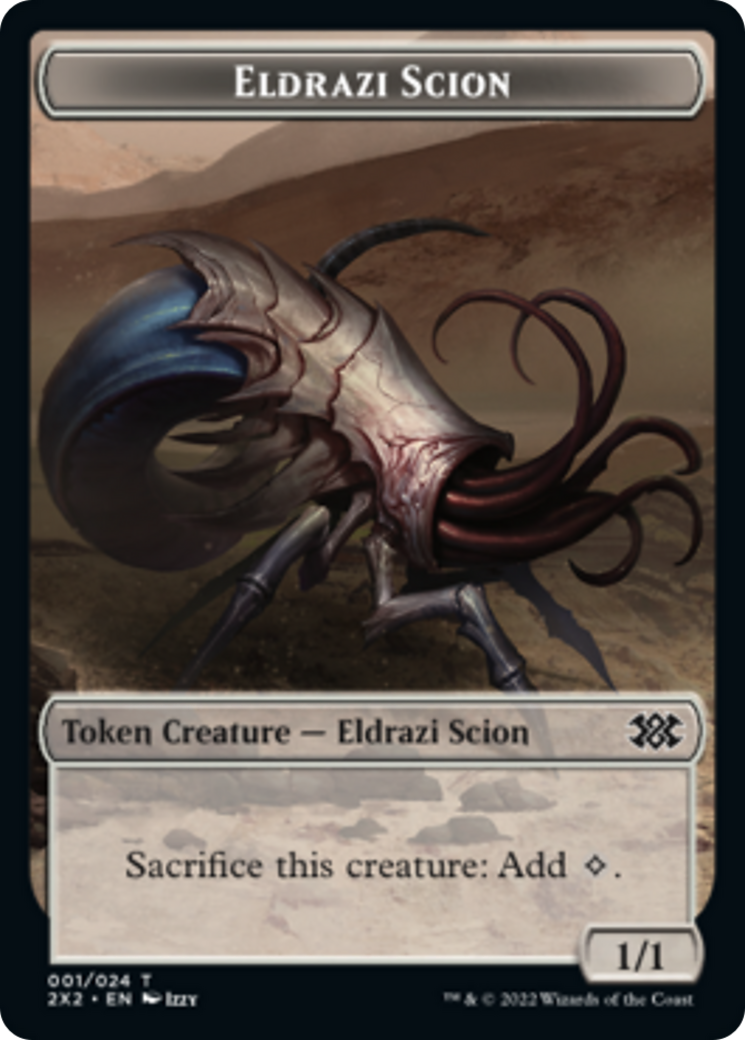 Drake // Eldrazi Scion Double-sided Token [Double Masters 2022 Tokens] | Dumpster Cat Games