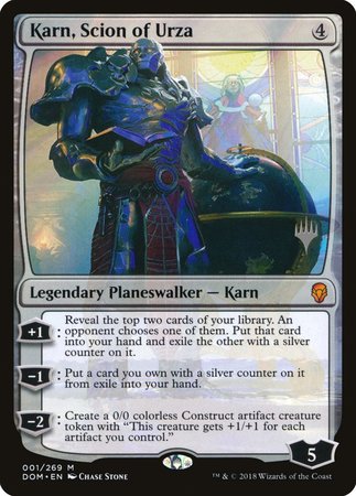 Karn, Scion of Urza [Dominaria Promos] | Dumpster Cat Games
