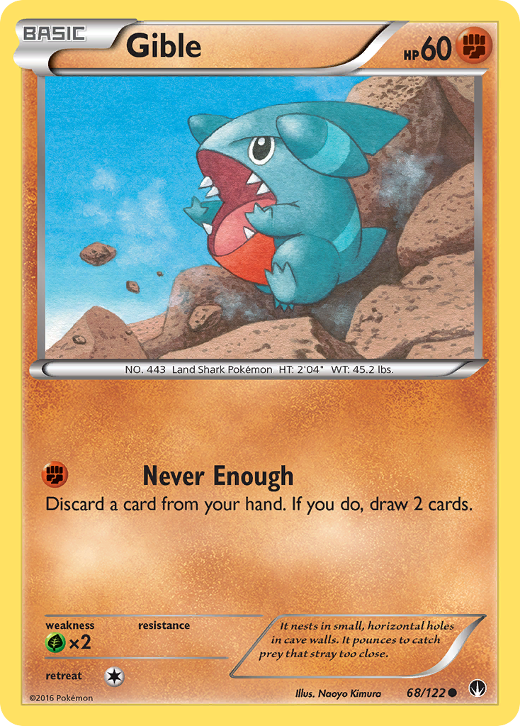 Gible (68/122) [XY: BREAKpoint] | Dumpster Cat Games