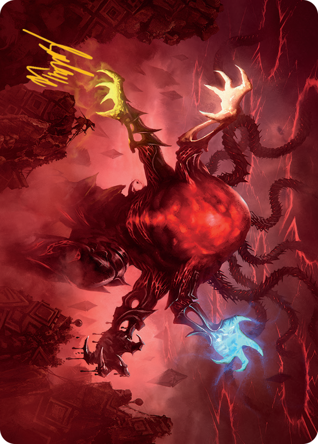 Omnath, Locus of All Art Card (51) (Gold-Stamped Signature) [March of the Machine Art Series] | Dumpster Cat Games
