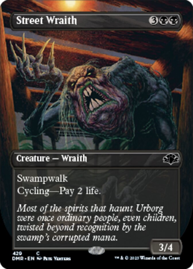 Street Wraith (Borderless Alternate Art) [Dominaria Remastered] | Dumpster Cat Games