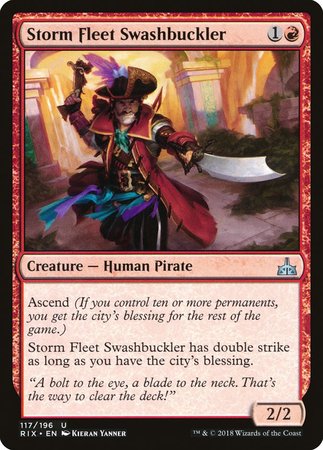 Storm Fleet Swashbuckler [Rivals of Ixalan] | Dumpster Cat Games