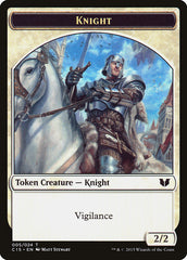 Knight (005) // Spirit (023) Double-Sided Token [Commander 2015 Tokens] | Dumpster Cat Games