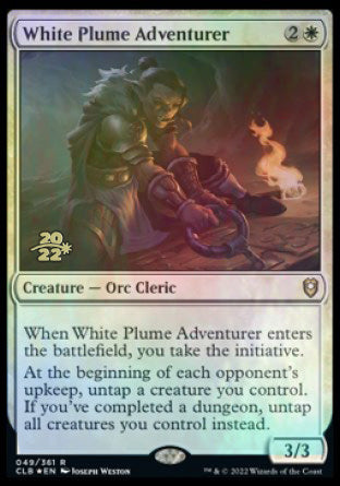 White Plume Adventurer [Commander Legends: Battle for Baldur's Gate Prerelease Promos] | Dumpster Cat Games