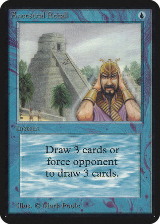 Ancestral Recall [Limited Edition Alpha] | Dumpster Cat Games