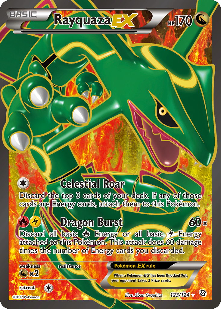 Rayquaza EX (123/124) [Black & White: Dragons Exalted] | Dumpster Cat Games