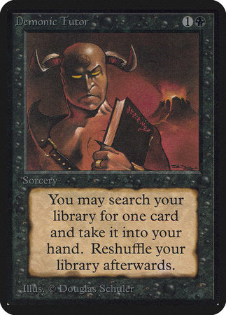 Demonic Tutor [Limited Edition Alpha] | Dumpster Cat Games