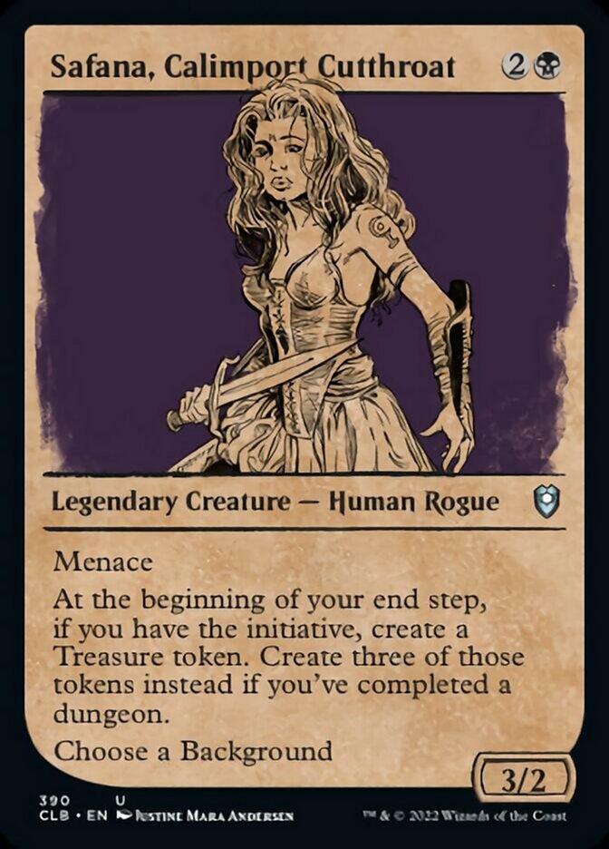 Safana, Calimport Cutthroat (Showcase) [Commander Legends: Battle for Baldur's Gate] | Dumpster Cat Games